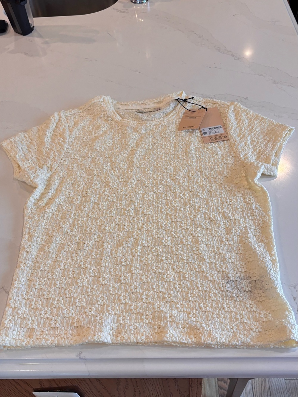 Scotch & Soda Cream Textured Knit Top